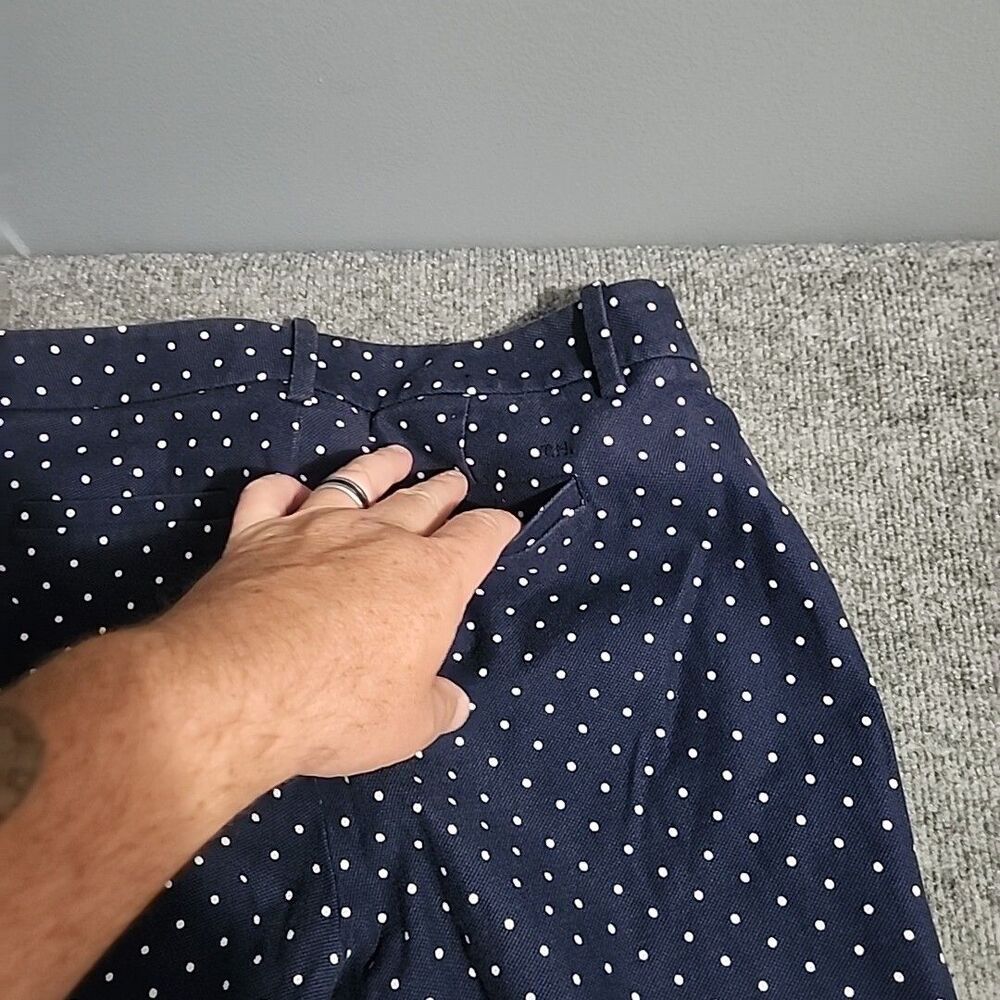 Tommy Hilfiger Denim Jeans Womens Size 4 Blue Polka Dot Print Stretch Straight - Picture 4 of 14